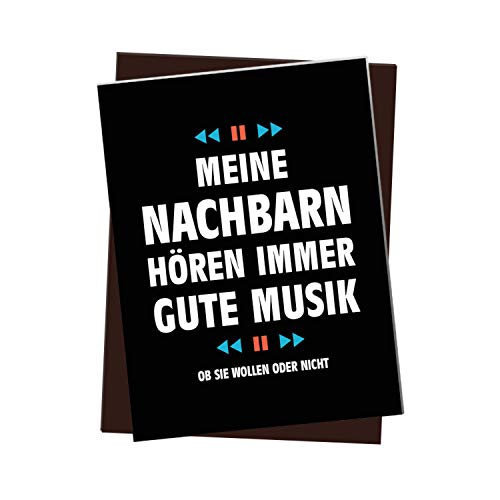 Kühlschrankmagnet mit Spruch: Meine Nachbarn hören Immer Gute Musik von trendaffe