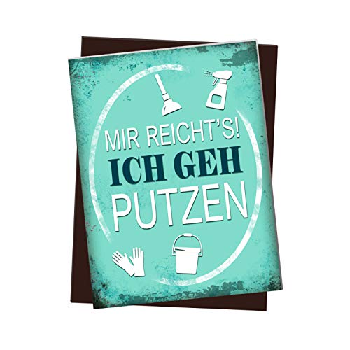 Kühlschrankmagnet mit Spruch: Mir reicht's! Ich GEH putzen von trendaffe