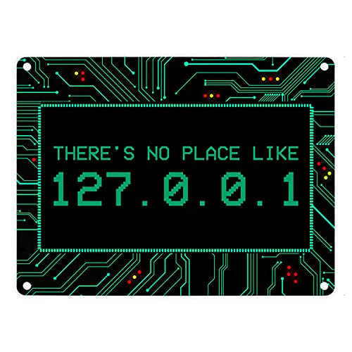 Localhost Metallschild mit IP Adresse 127.0.0.1 in Türkisgrün von trendaffe