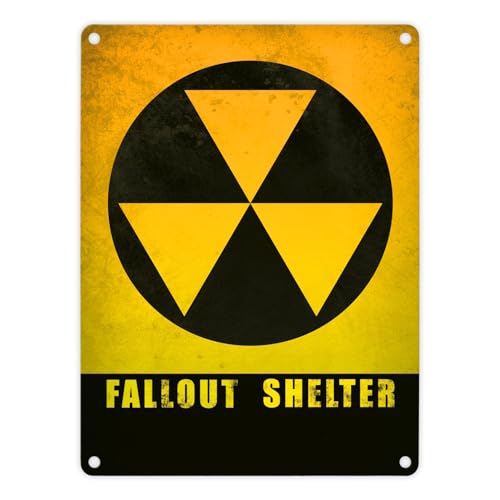 trendaffe - Metallschild mit Fallout Shelter Atomschutzbunker Motiv von trendaffe