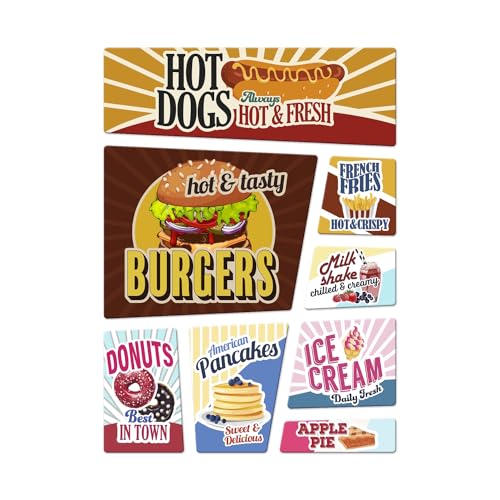Retro Kühlschrankmagnete im 8er Set zum Thema: American Diner Amerika Fast food Retro Kühlschrankmagnete im 8er Set zum Thema: American Diner Amerika Fast food von trendaffe