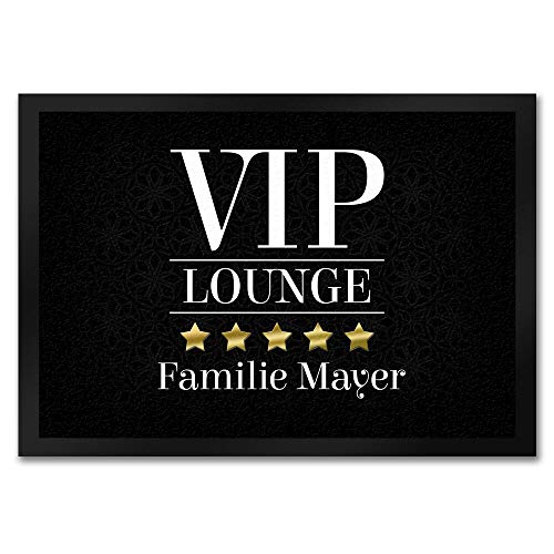 VIP Lounge Fußmatte personalisiert mit deinem oder eurem Namen von trendaffe -