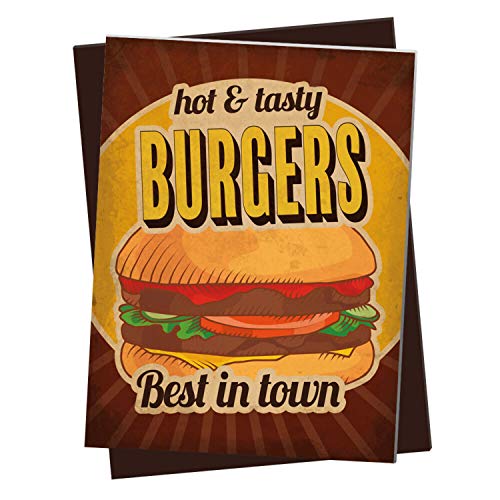 XL Kühlschrankmagnet mit American Diner Classics - Burgers Motiv XL Kühlschrankmagnet mit American Diner Classics - Burgers Motiv von trendaffe