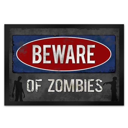 trendaffe Beware of Zombies Fußmatte XL mit Motiv von trendaffe