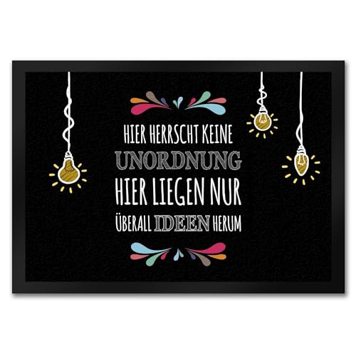 trendaffe - Hier herrscht Keine Unordnung Fußmatte mit Glühbirne Motiv von trendaffe