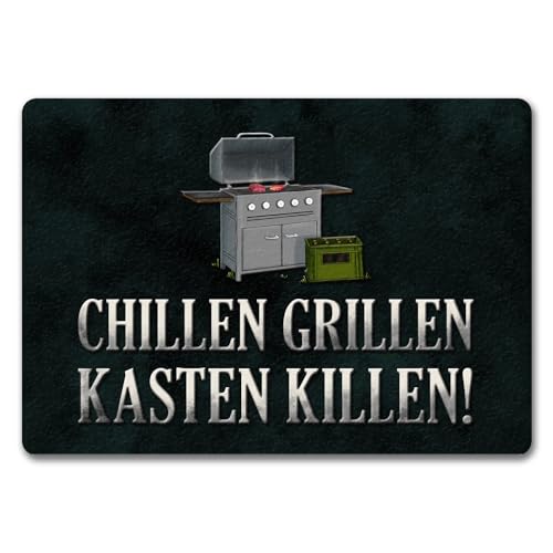 trendaffe Chillen Grillen Kasten killen Fußmatte randlos mit Grill Motiv trendaffe Chillen Grillen Kasten killen Fußmatte randlos mit Grill Motiv von trendaffe