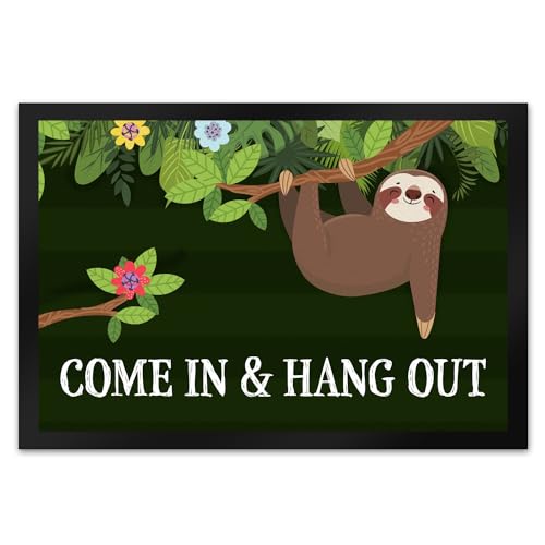 trendaffe - Come in & Hang Out Fußmatte XL mit Faultier Motiv von trendaffe