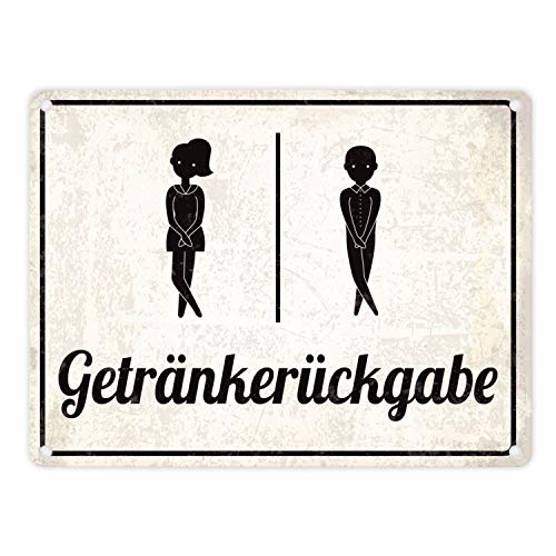 trendaffe - Das Getränkerückgabe Blechschild in 15x20 cm von trendaffe