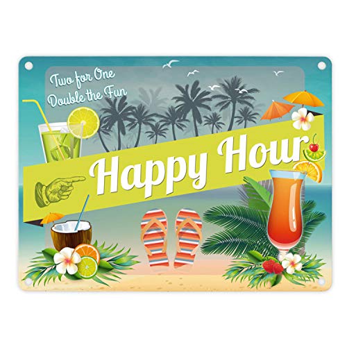 trendaffe - Das Happy Hour Blechschild in 15x20 cm von trendaffe -