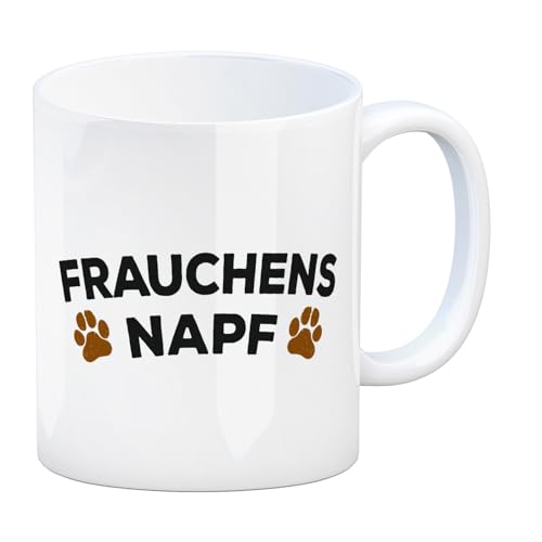 trendaffe Frauchens Napf Kaffeebecher mit braunen Pfoten Fressnapf Hund Hunde Frauchen von trendaffe