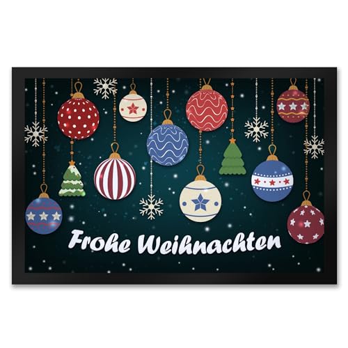 trendaffe - Frohe Weihnachten Fußmatte XXL mit Christbaumkugeln Motiv trendaffe - Frohe Weihnachten Fußmatte XXL mit Christbaumkugeln Motiv von trendaffe
