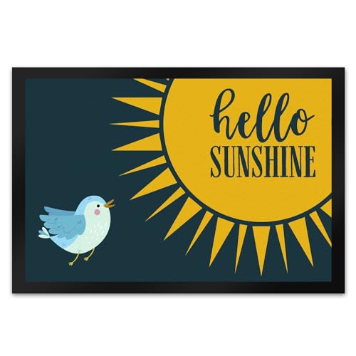 trendaffe Hello Sunshine Fußmatte XL mit Vogel Motiv von trendaffe