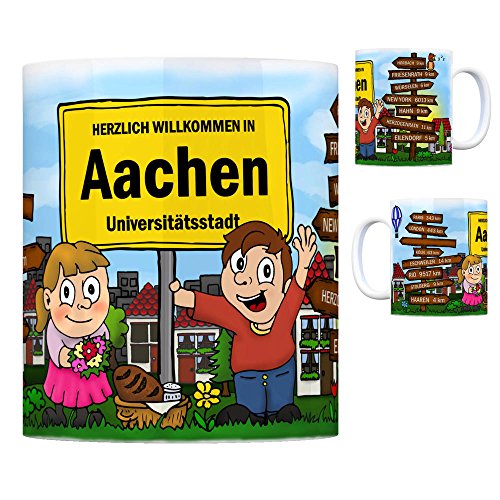 trendaffe Herzlich Willkommen in Aachen Kaffeebecher von trendaffe
