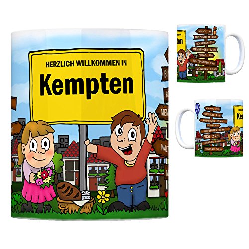 trendaffe Herzlich Willkommen in Kempten (Allgäu) Kaffeebecher von trendaffe