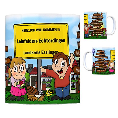 trendaffe Herzlich Willkommen in Leinfelden-Echterdingen Kaffeebecher von trendaffe