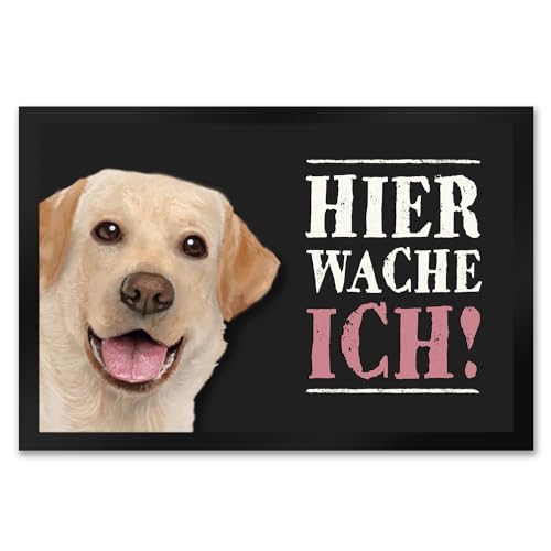 trendaffe - Hier wache ich! Labrador Fußmatte XXL mit Labrador Motiv von trendaffe