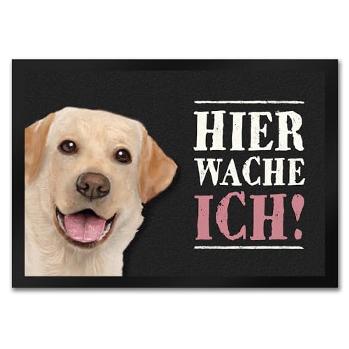 trendaffe - Hier wache ich! Labrador Fußmatte mit Labrador Motiv trendaffe - Hier wache ich! Labrador Fußmatte mit Labrador Motiv von trendaffe