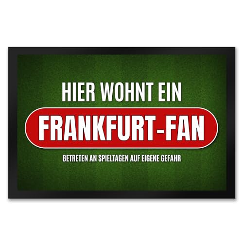 trendaffe - Hier wohnt EIN Frankfurt-Fan Fußmatte XXL mit Rasen Motiv von trendaffe