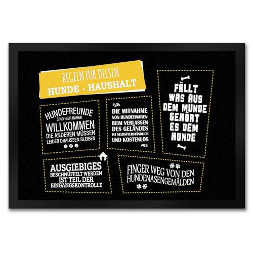 trendaffe - Regeln Hunde-Haushalt Fußmatte mit Motiv von trendaffe