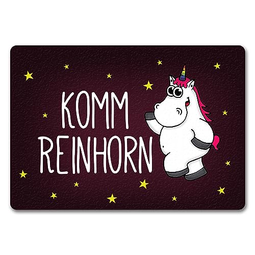 trendaffe Komm Reinhorn Fußmatte randlos mit Einhorn Motiv von trendaffe