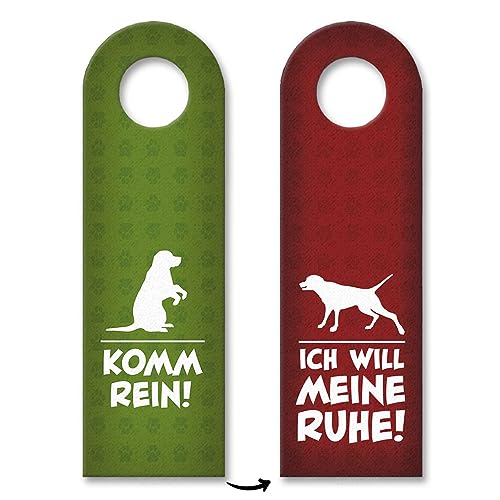 trendaffe - Komm rein oder ich Will Meine Ruhe Türhänger mit Hund Motiv Hunde Laune Böse von trendaffe