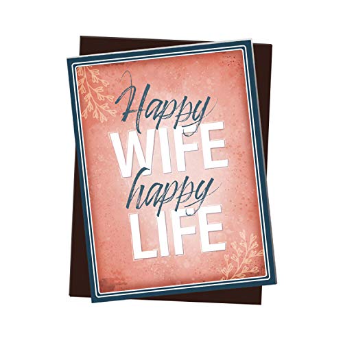 trendaffe - Kühlschrankmagnet mit Spruch: Happy Wife Happy Life von trendaffe