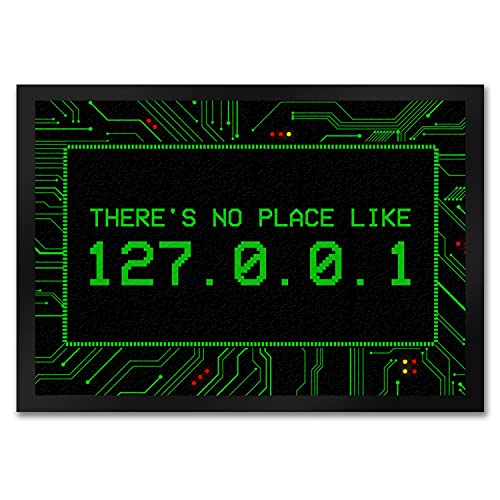 trendaffe Localhost Fußmatte mit IP Adresse 127.0.0.1 in grün - There's no Place Like trendaffe Localhost Fußmatte mit IP Adresse 127.0.0.1 in grün - There's no Place Like von trendaffe