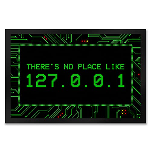trendaffe Localhost Fußmatte mit IP Adresse 127.0.0.1 in grün - There's no Place Like trendaffe Localhost Fußmatte mit IP Adresse 127.0.0.1 in grün - There's no Place Like von trendaffe