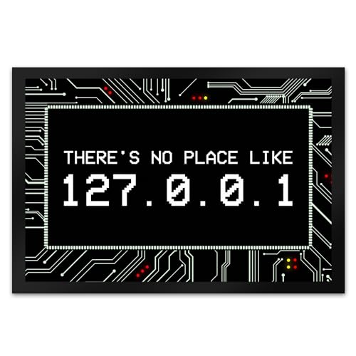 trendaffe - Localhost Fußmatte mit IP Adresse 127.0.0.1 in weiß - There's no Place Like trendaffe - Localhost Fußmatte mit IP Adresse 127.0.0.1 in weiß - There's no Place Like von trendaffe