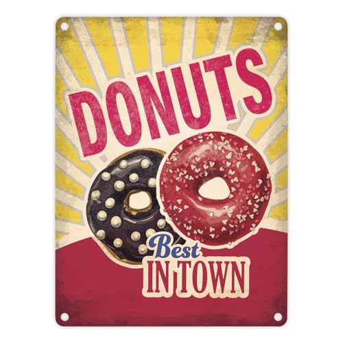 trendaffe - Metallschild mit American Diner Classics - Donuts Motiv von trendaffe