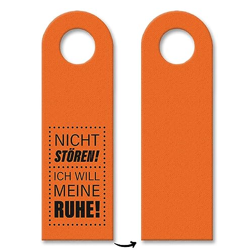 trendaffe - Nicht stören! Ich Will Meine Ruhe! Türhänger in Orange Warnung Hinweis Zimmertür von trendaffe