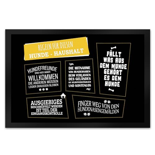 trendaffe - Regeln Hunde-Haushalt Fußmatte XL mit Motiv trendaffe - Regeln Hunde-Haushalt Fußmatte XL mit Motiv von trendaffe