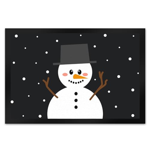 trendaffe - Schneemann im Schnee Fußmatte XL von trendaffe