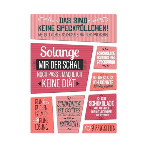 Süßigkeiten Kühlschrankmagnete 8er Set mit Thema Schokolade und Zucker Kuchen von trendaffe