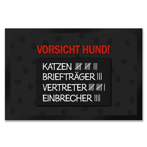 trendaffe Vorsicht Hund! Fußmatte XXL mit Strichliste Motiv trendaffe Vorsicht Hund! Fußmatte XXL mit Strichliste Motiv von trendaffe