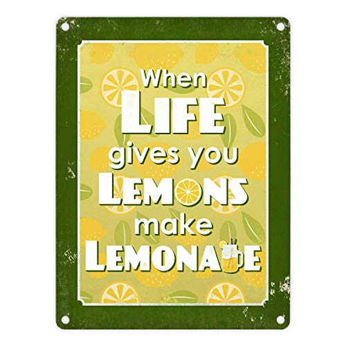 trendaffe When Life Gives You Lemons Blechschild in 15x20 cm - Metallschild Reklameschild Dekoschild von trendaffe -