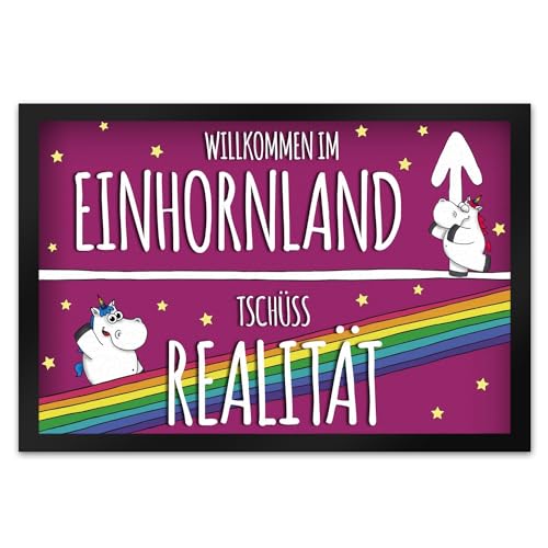 trendaffe - Willkommen im Einhornland Fußmatte XL mit Honeycorns Motiv trendaffe - Willkommen im Einhornland Fußmatte XL mit Honeycorns Motiv von trendaffe