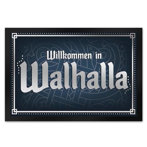 trendaffe - Willkommen in Walhalla Fußmatte XL mit Runen Motiv von trendaffe