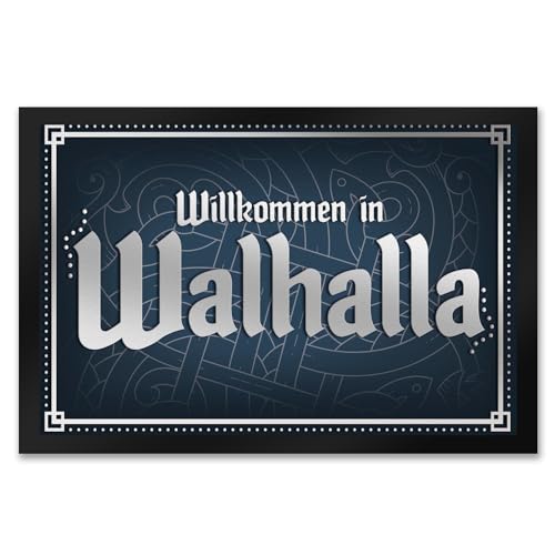 trendaffe - Willkommen in Walhalla Fußmatte XXL mit Runen Motiv von trendaffe