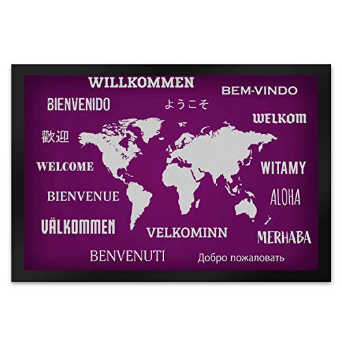 trendaffe - Willkommen in verschiedenen Sprachen Fußmatte XL mit Motiv trendaffe - Willkommen in verschiedenen Sprachen Fußmatte XL mit Motiv von trendaffe