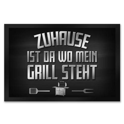 trendaffe Zuhause ist da wo Mein Grill Steht Fußmatte XXL von trendaffe