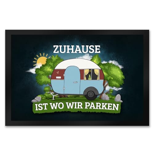 trendaffe - Zuhause ist wo wir parken Fußmatte XXL mit Camping Motiv trendaffe - Zuhause ist wo wir parken Fußmatte XXL mit Camping Motiv von trendaffe