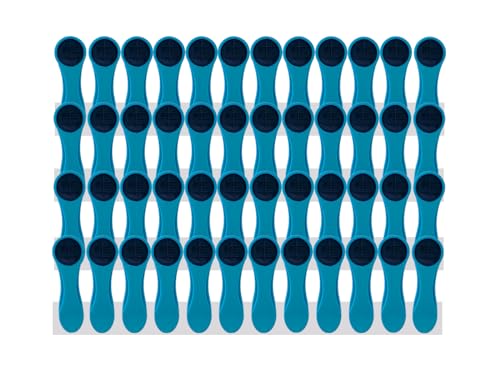 48 Wäscheklammern Wäscheclips mit Spiralfedern Soft Grip Softgrip Soft Touch Softtouch Blau Anthrazit von trendfinding