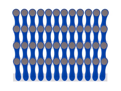48 Wäscheklammern Wäscheclips mit Spiralfedern aus Edelstahl Soft Grip Softgrip Soft Touch Softtouch Blau Grau von trendfinding