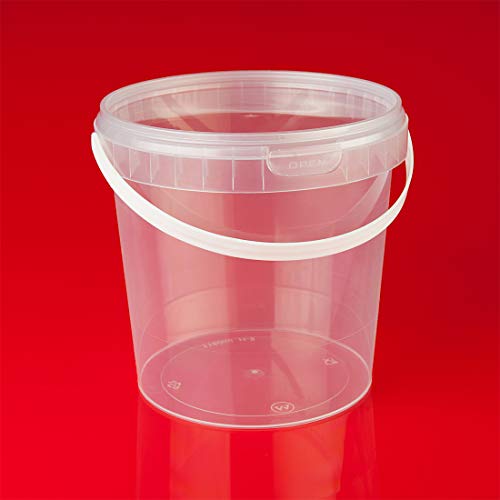 48 x 1 L Eimer mit Deckel transparent Kunststoff Plastikeimer lebensmittelecht 48 x 1 L Eimer mit Deckel transparent Kunststoff Plastikeimer lebensmittelecht von trendfinding