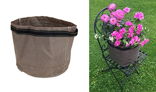 Faltbarer Blumentopf Balkon Pflanztopf Pflanzentopf Pflanzsack Pflanzensack 32 x 28 cm aus Kunstsoff faltbar von trendfinding