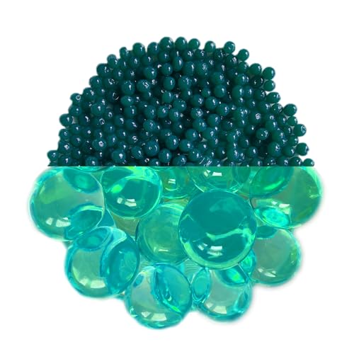trendfinding 100 g wasserspeicherndes Deko Granulat Meergrün, Korngröße 5-6 mm, Dekoration für Blumen und Pflanzen, 10 Liter sehr ergiebig, vielseitig einsetzbar von trendfinding