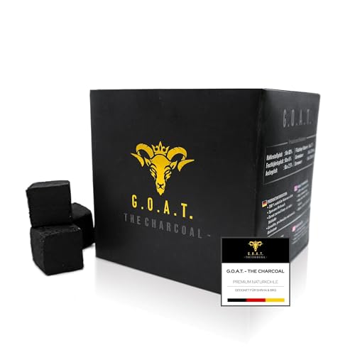 G.O.A.T Kokosnuss Kohle 20 kg 100% Kokusnussschale geruchlos geschmacklos, dampfarm & umweltfreundlich - perfekt für Lange Grill-Sessions im freien und unterwegs - Premium Ware G.O.A.T Kokosnuss Kohle 20 kg 100% Kokusnussschale geruchlos geschmacklos, dampfarm & umweltfreundlich - perfekt für Lange Grill-Sessions im freien und unterwegs - Premium Ware von trendforge