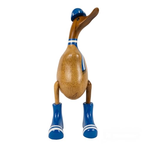 trendforge Dekortation Teakholz Ente Handmade Teakente Dekoartikel für Zuhause Geschenk hochwertig und einzigartig - ca. 27cm von trendforge