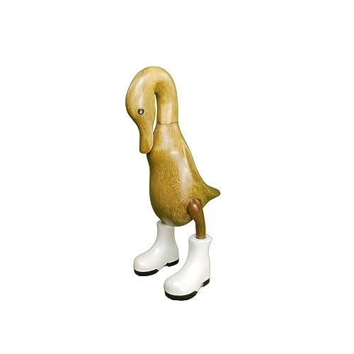 trendforge Dekortation Teakholz Ente Handmade Teakente Dekoartikel für Zuhause Geschenk hochwertig und einzigartig - ca. 33cm (Hängender Kopf Weiß, S) trendforge Dekortation Teakholz Ente Handmade Teakente Dekoartikel für Zuhause Geschenk hochwertig und einzigartig - ca. 33cm (Hängender Kopf Weiß, S) von trendforge